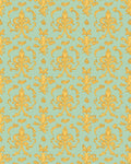 Gold Flourish Damask Pattern Rug