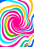 Vibrant Swirl Colorful Pattern Rug
