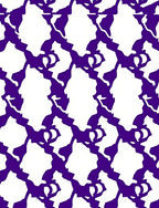 Purple White Irregular Pattern Rug