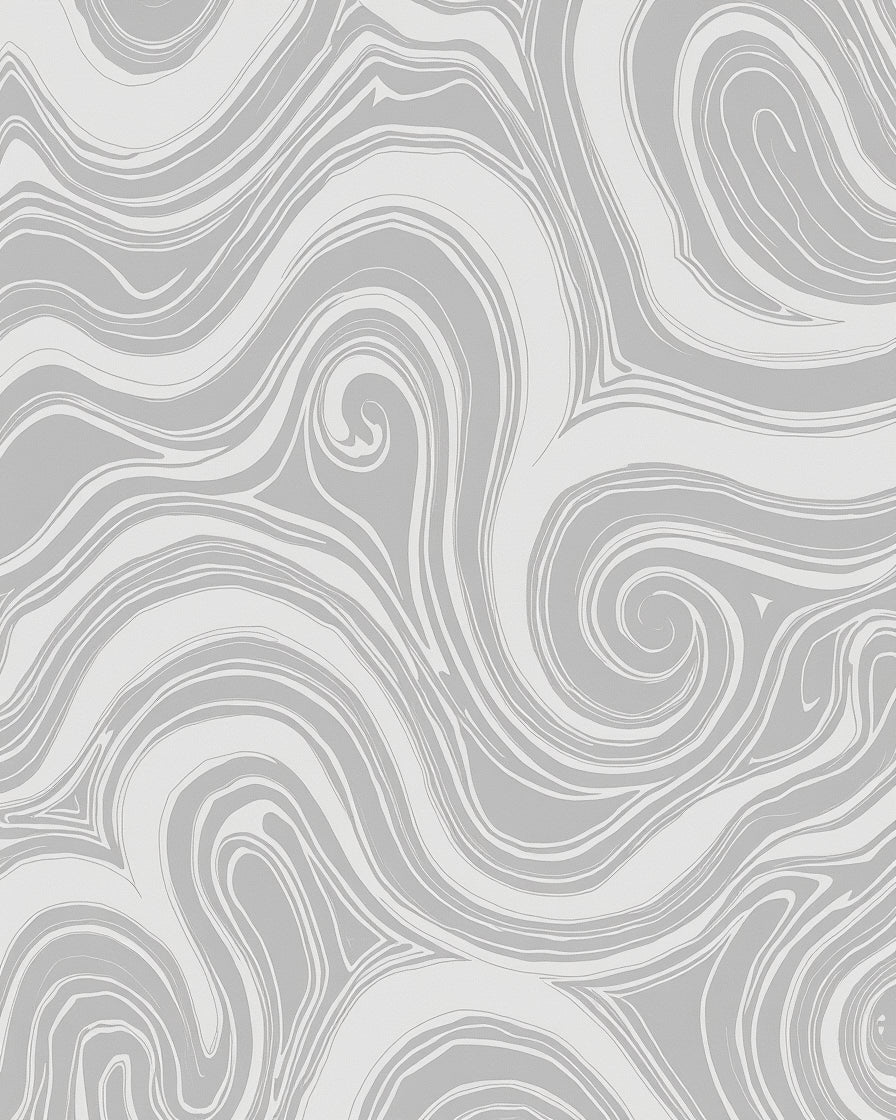 Monochrome Swirl Abstract Pattern Rug