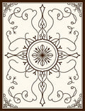 Intricate Scrollwork Ornamented Mandala Design Rug