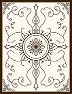 Intricate Scrollwork Ornamented Mandala Design Rug