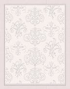 Ornate Floral Damask Pattern Rug