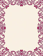 Ornate Red Floral Border Design Rug