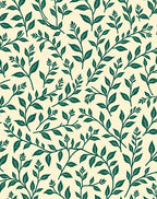 Green Leaf Vine Pattern Rug