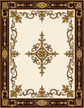 Ornate Floral Classic Medallion Rug