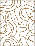 Abstract Curvy Swirl Pattern Rug