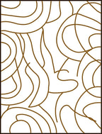 Abstract Curvy Swirl Pattern Rug