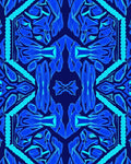 Geometric Blue Abstract Statement Rug
