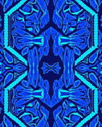 Geometric Blue Abstract Statement Rug
