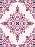 Pink Purple Floral Medallion Pattern Rug