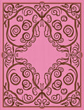 Pink Floral Swirl Pattern Rug