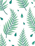 Leafy Greenery and Drops Pattern Rug