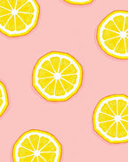 Citrus Slice Pink Pattern Rug