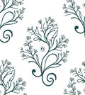Vine Leaf Swirl Floral Pattern Rug