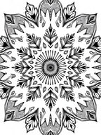 Black White Floral Mandala Design Rug
