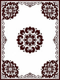 Traditional Floral Motif Mandala Design Rug
