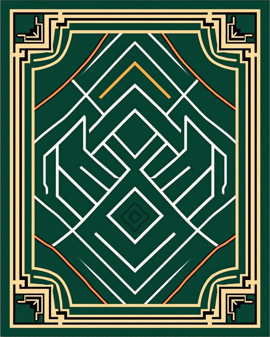 Art Deco Geometric Lines Rug
