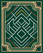Art Deco Geometric Lines Rug