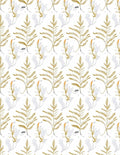 Golden Fern Botanical Watercolor Rug
