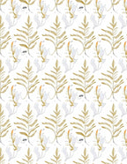 Golden Fern Botanical Watercolor Rug
