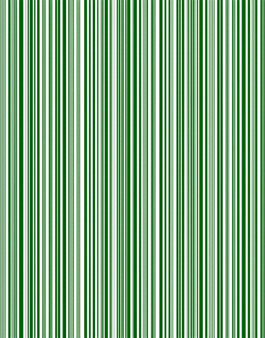 Classic Green White Vertical Stripe Pattern Rug