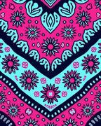 Bold Fuchsia Sky Floral Pattern Rug