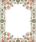 Ornate Floral Vine Border Design Rug