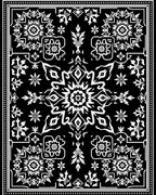 Monochromatic Intricate Star Medallion Rug