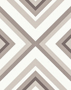Geometric Chevron Neutral Tones Design Rug
