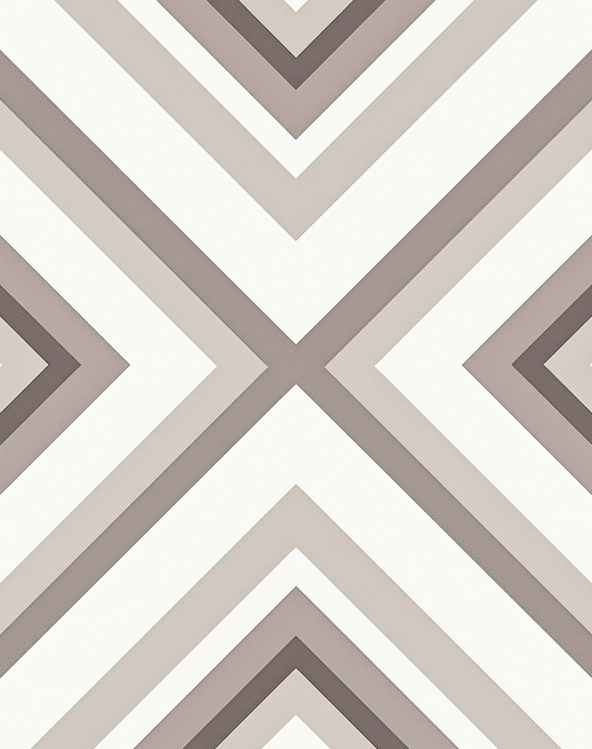 Geometric Chevron Neutral Tones Design Rug