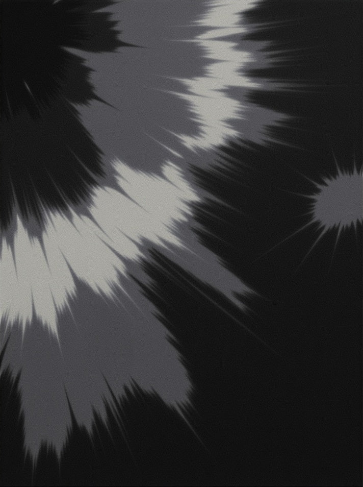 Abstract Splatter Gray Dye Pattern Rug