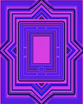 Vibrant Geometric Maze Pattern Rug