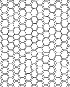 Geometric Hexagon Pattern Abstract Design Rug