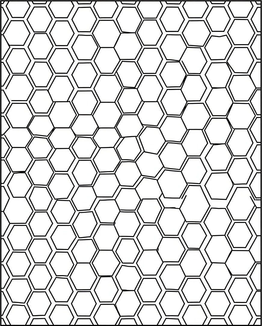 Geometric Hexagon Pattern Abstract Design Rug