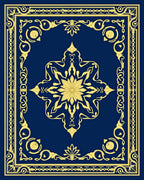Golden Floral Medallion With Border Rug