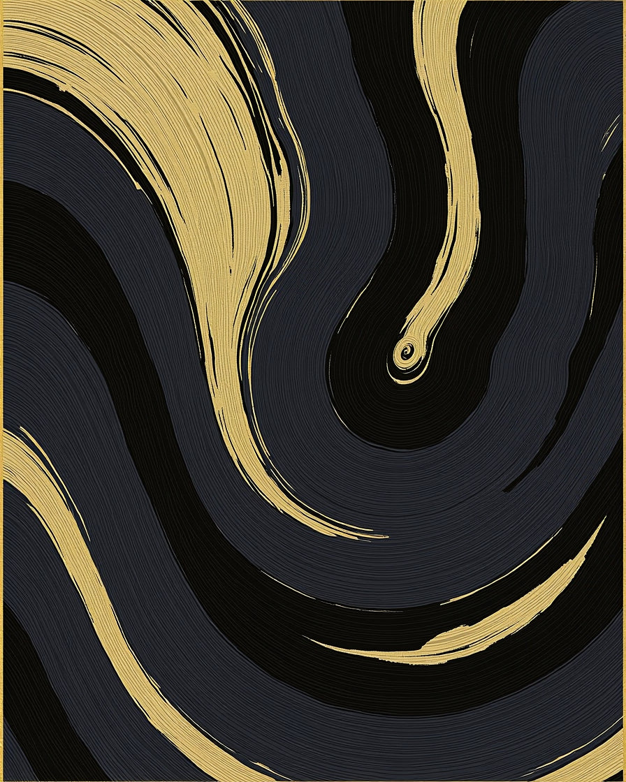 Bold Abstract Swirl Pattern Rug