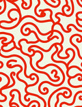 Abstract Swirls Red Pattern Rug