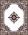 Elegant Dark Burgundy Floral Ornament Rug