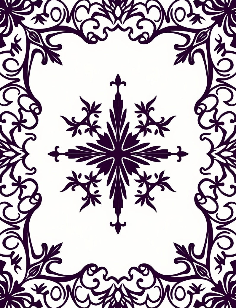Classic Floral Medallion Border Design Rug