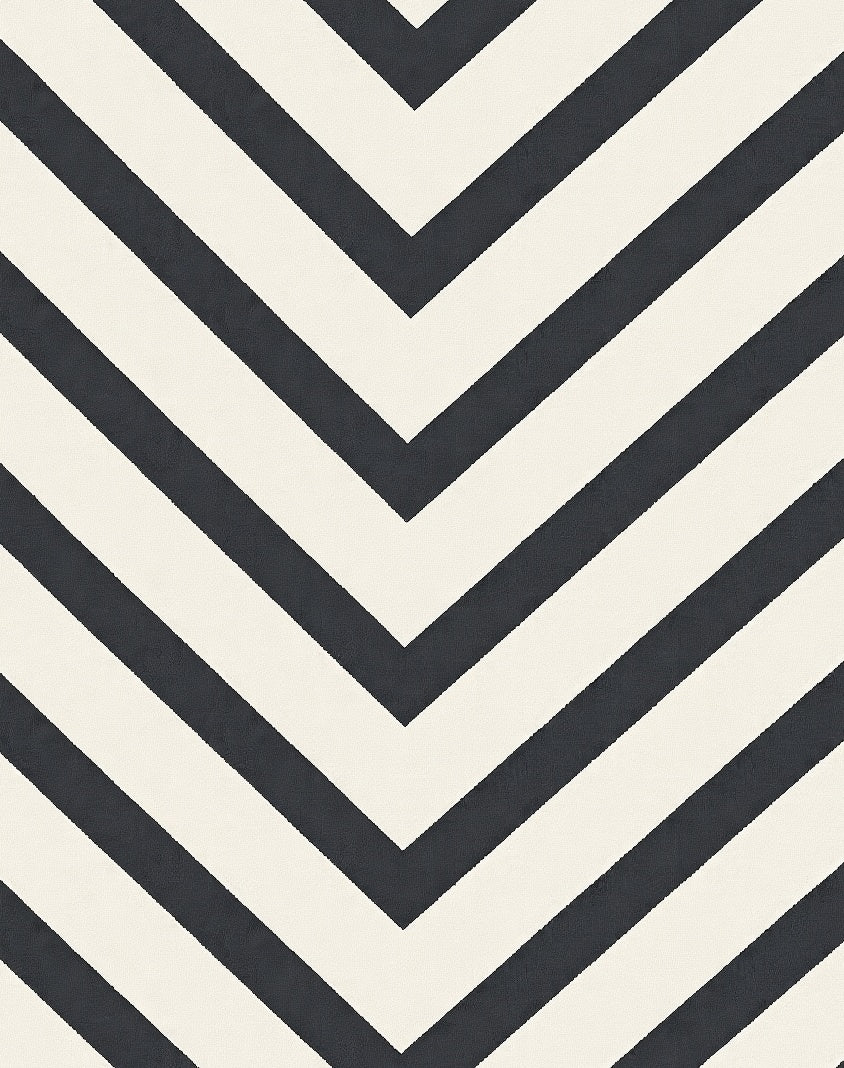 Dark Gray White Chevron Pattern Rug