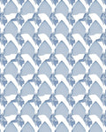 Pale Blue Geometric Arch Pattern Rug