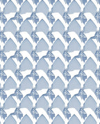 Pale Blue Geometric Arch Pattern Rug