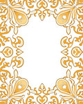 Elegant Golden Scrollwork Motif Rug