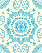 Ornate Floral Medallion Design Rug