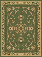 Ornate Gold Leaf Swirls Rug