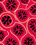 Bold Citrus Slice Pattern Rug