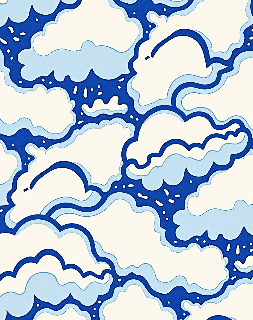 Groovy Cloud Pattern Rug