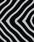 Bold Black White Chevron Pattern Rug