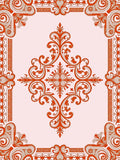 Ornate Red Swirls Filigree Pattern Rug